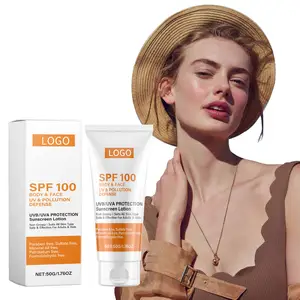 Nieuwe Zonnebrandcrème Spf 50 Hoogwaardige UV-Bestendige Zonnebrandcrème Olie Controle Niet-Vettige Zonnebrandcrème