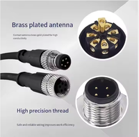 Connecteur de capteur M12 mâle-femelle pour connexion industrielle, 4, 5, 6, 8, 12, 17 broches, PVC, PUR, droit ou coudé, pour applications automobiles, robotiques, avec gaine ABS