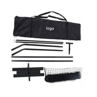 Support Rétractable de Haute Qualité pour Pickleball, Badminton et Tennis avec Mini Poteau de Remplacement, Sac de Rangement et Roues pour Fabricant Chinois