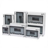 Boîtier de distribution industriel extérieur étanche IP65 Yuhe 24 voies HT24 avec serrure biométrique, couvercle transparent, protection contre les fuites et ampèremètre