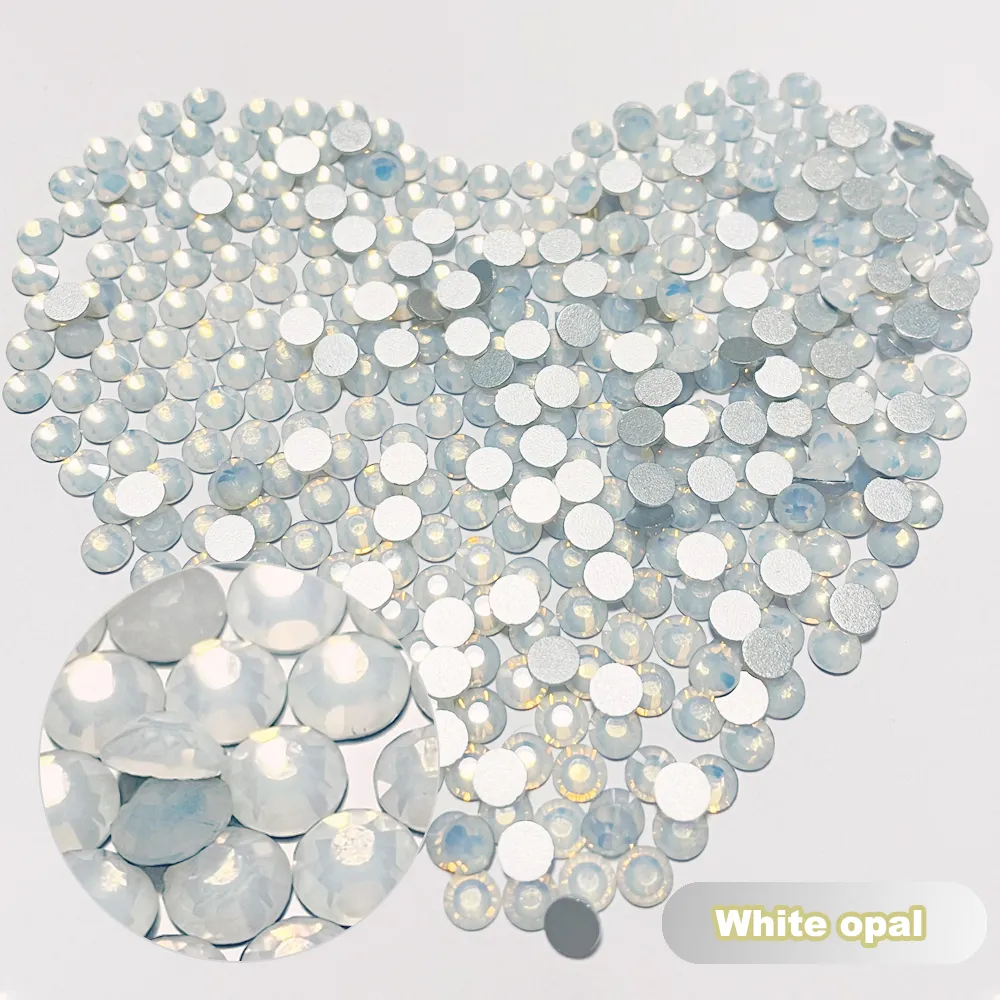 yantuo Blingingbox Rhinestone Crystal Flat Back Stones Wholesale 2080 White opal Quality Non Hotfix Rhinestones Glass