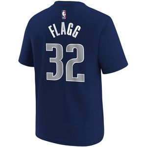 Dallas Mavericks Flagg 32 Navy Youth Performance Jersey T-Shirt pour garçons, vêtements de basket-ball à col rond qui évacuent l'humidité - Product Image 3