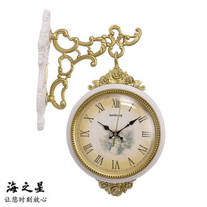 European Style Wall Clock Round Silent Battery Powered For Living Room Decorative Home Use - Product Image 5