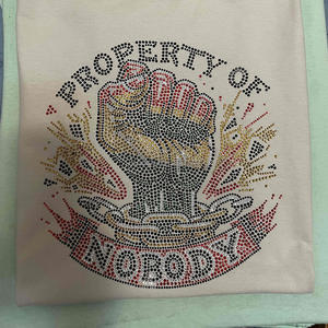 สติ๊กเกอร์คริสตัลตกแต่งเสื้อยืดลายวันจูเนทีนธ์ 1865 แบบกำหนดเอง ไม่มีผู้ครอบครอง ประดับด้วยคริสตัล สำหรับงาน DIY แสดงความรักชาติ ฉลองวันประวัติศาสตร์คนผิวดำ - Product Image 1