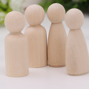 Petite figurine en bois de couleur naturelle, 18 cm, poupée marionnette DIY pour enfants, jouet à peindre - Product Image 3