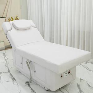 Table de massage électrique à trois moteurs, couleur personnalisable, pour soins du visage et spa, design contemporain, cuir PU chauffant, chambre à coucher - Product Image 4