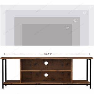 Unique Design Rustic <strong>Brown</strong> and Black Mirror <strong>Tv</strong> Stand <strong>Unit</strong> - Product Image 6