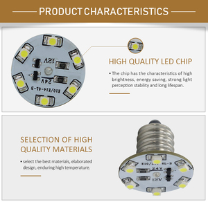 Lampes LED en plastique IP44 AC 24V E10/E14 pour parcs d'attractions, éclairage ponctuel SMD 3528 multicolores 6 LED, ampoules LED - Product Image 3