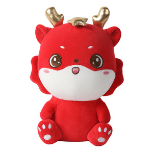 Oreiller de voyage en forme de U Dragon 28x26x14cm, motif animal de dessin animé, en polyester, avec option logo - Product Image 4