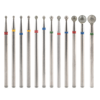 Foret à ongles professionnel en forme de boule de diamant de 3,32 pouces, en acier tungstène, forets électriques pour cuticules, outils de manucure