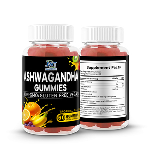 Permen Kunyah Ashwagandha Alami untuk Dukungan Stres Harian, <span class=keywords><strong>Vegetarian</strong></span>, Non-GMO, Bebas Gluten, 60 Buah, Layanan OEM - Product Image 2