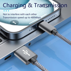 Cabo <span class=keywords><strong>USB</strong></span> Tipo-<span class=keywords><strong>c</strong></span> Carregador Rápido 1M 2M 3M Cabo De Carregamento De Dados De Cabo De Telefone Celular Trançado Durável - Product Image 2