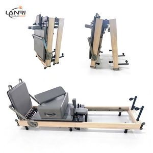 Riformatore <span class=keywords><strong>Pilates</strong></span> Pieghevole per <span class=keywords><strong>Casa</strong></span> e Studio in Legno d'Acero, Riformatore Yoga <span class=keywords><strong>Pilates</strong></span> con Certificazione CE - Product Image 1