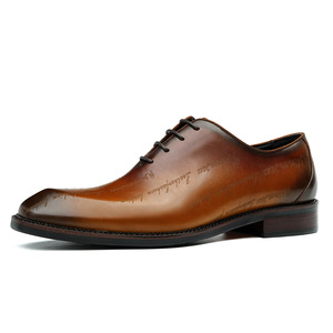 Zapatos de Vestir Formales de Negocios con Punta Cuadrada de Cuero, Estilo Nuevo de Primavera-Verano, con Aumento de Altura, Casuales y a la Moda para Hombre - Product Image 5