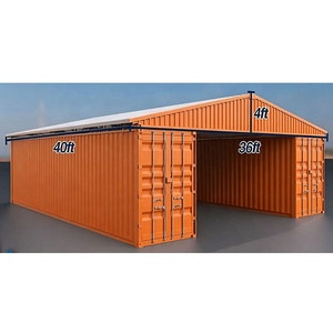 Tente de protection industrielle ignifuge et résistante aux intempéries, pour entrepôt extérieur, utilisation en entrepôt de stockage, toit en tôle d'acier colorée. - Product Image 2