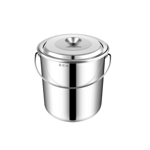 Cubo de Leche de Acero Inoxidable de Alta Resistencia con Tapa para Producción Láctea - Product Image 1