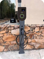 XTEVSE XT-ACW201-EU Nouvelle borne de recharge murale pour véhicules électriques Type 2 avec écran LCD, triphasée, rapide, 22 kW, 32 A, IP54, norme européenne, paiement par carte