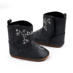 Bottes pour bébé de 0 à 1 an, style rétro simple, bottes courtes en cuir PU pour bébé, chaussures pour fillette - Product Image 6