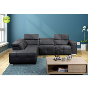 Canapé d'angle inclinable en cuir naturel, canapé de loisirs à la maison en forme de l, 960