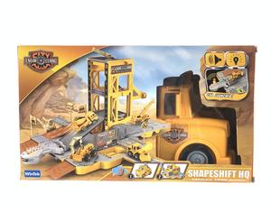 Ensemble de jeu de stationnement en plastique d'ingénierie à assembler pour enfants, <span class=keywords><strong>garage</strong></span> de jeu, 2 modèles de camions, <span class=keywords><strong>jouet</strong></span> de véhicule miniature à monter soi-même - Product Image 2