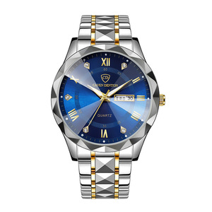 Montre de luxe pour homme, neuve, en alliage, à quartz, cadran de 28 mm, étanche 30 m, double <span class=keywords><strong>calendrier</strong></span>, lumineuse, style business - Product Image 5