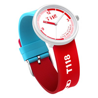 T118 Serie Herren- und Damen-Sportuhr mit Legierungsgehäuse, Quarz-Zeigeranzeige, Modisches Silikonarmband Quarzuhr