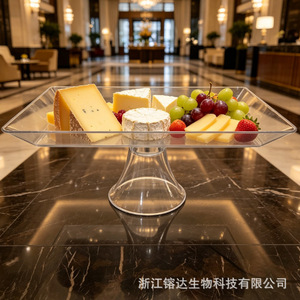 Plato de Frutas Rongda, Rectangular Grande, Transparente, Moderno, Sencillo, para Mesa de Centro, Plato para Aperitivos - Product Image 1