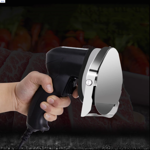 Nouvelle trancheuse électrique à kebab, coupe-döner et coupe-shawarma gyroscopique avec 2 lames en acier inoxydable 304, couteau de cuisine, robot culinaire - Product Image 3