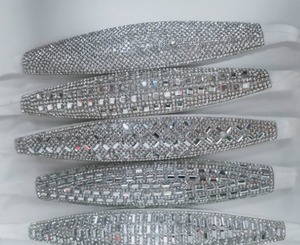 Vente en gros de chaussures avec strass personnalisé bling accessoire pour dame sandales avec strass cristal - Product Image 5