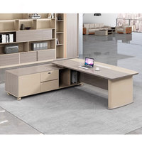 Bureau de direction en bois en forme de L, moderne, de haute qualité, neuf, résistant à l'eau et aux rayures, convertible/extensible, vente en gros