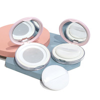Boîte à poudre libre ultra-fine 3G en filet élastique avec couvercle rabattable et miroir, compartiment à poudre de maquillage, boîte cosmétique vide