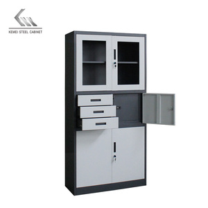 Cửa Kính Tủ Hồ Sơ Bằng Thép Tủ Lưu Trữ Kim Loại 3 Ngăn Kéo Tủ Hồ Sơ Thép Đa Chức Năng Với Hộp An Toàn - Product Image 6