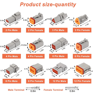 מסופי דטש סדרת Dt 2 3 4 6 8 12 פין מחברי רכב נשי מחבר כלי רכב חוט רתום dt dtm מחבר deutsch מחבר - Product Image 2