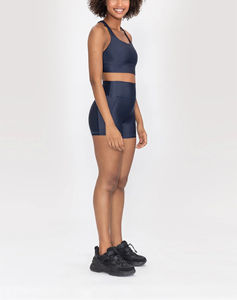 2025 Premium Quality Shiny Sports Bra Cross Back Yoga Bra High Support Comfortable Yoga Top Custom Logo <strong>Activewear</strong> - Product Image 5