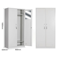 Armoire de rangement moderne en acier durable à prix d'usine pour chambre, salle de sport et hôtel - Meuble de rangement pour vêtements à domicile