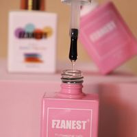 FZANEST Fournitures pour ongles : Gel de construction 4 en 1, Top Coat, Gel d'extension Marque Privée, Top Coat sans résidu, Gels de construction écologiques