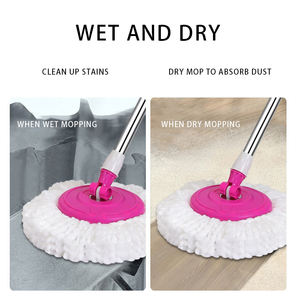 Fregona para el hogar Cubo <span class=keywords><strong>de</strong></span> Doble accionamiento con <span class=keywords><strong>poleas</strong></span> Fregona giratoria Lavable a <span class=keywords><strong>mano</strong></span> perezosa extraíble - Product Image 5