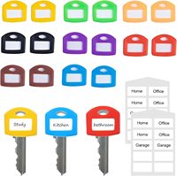 Ensemble de capuchons de clés en silicone colorés YDS avec étiquette imprimée vierge, identificateurs de couleur pour clés de maison