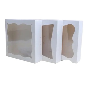 Boîte de nourriture en papier cartonné blanc personnalisé en gros Boîte de bonbons <span class=keywords><strong>cadeau</strong></span> gâteau de lune pour <span class=keywords><strong>boulanger</strong></span> de biscuits - Product Image 6