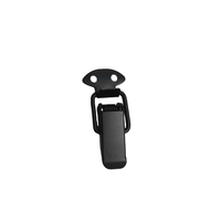 Boîte à outils à bouche plate pour bagages noirs loquet de verrouillage à ressort loquet de boîte en métal robuste petit loquet en acier inoxydable