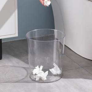 Transparent Large Trash Can For Home Bathroom Kitchen Office Use - Product Image 1