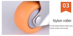<span class=keywords><strong>Mini</strong></span> roulettes en polypropylène et caoutchouc orange, roulettes pivotantes à roulement industriel de 1 à 2 pouces, frein pour chaise de bureau, canapé, étagère, usage intensif - Product Image 6