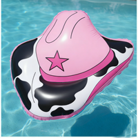 Flotteur de piscine gonflable en PVC en forme de chapeau de cow-girl pour adultes et enfants, jouet de détente pour fête de piscine estivale