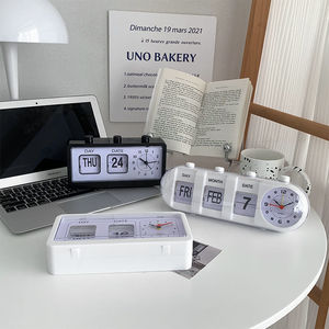 Battery Powered Date Day Showing Retro Quartz Design Desk <strong>Clocks</strong> Classic Home Decor Desk Table Alarm <strong>Clock</strong> - Product Image 2