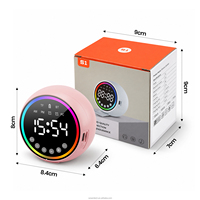 Wekker met speaker, draadloze oplader, digitale wekker voor slaapkamers, Bluetooth wekker, RGB-licht, dubbele wekker