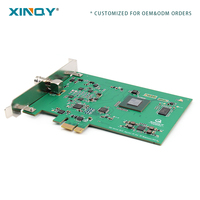 Carte de modulation DTV industrielle PCIe XINQY pour réseau de télévision numérique, streaming multimédia TV, tuner DVB-S2/T2 DVB-C DTMB