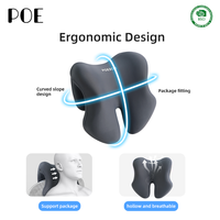 Cojín Ergonómico de Espuma Viscoelástica con Seda de Leche Tejida para Silla, Reposacabezas y Asiento, Almohada para Siesta - Alivio Ortopédico para Dolor de Espalda y Cuello, para Enfermería y Descanso