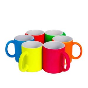 Taza de Cerámica Fluorescente de 350 ml (11 oz) para Sublimación, Venta Directa de Fábrica, Personalizable con Logotipo, Regalo para el Hogar - Product Image 1