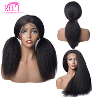 Offre Spéciale Remy péruvienne cheveux humains sans colle dentelle perruque porter et aller perruque crépus droite cheveux humains HD sans colle dentelle perruque