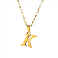 Collar con Iniciales de Nombre RINHOO, Colgante de 26 Letras de la A a la Z, Acero Inoxidable 316L, Chapado en PVD de 18k, Joyería para Mujer, Gargantilla, Regalo para Parejas